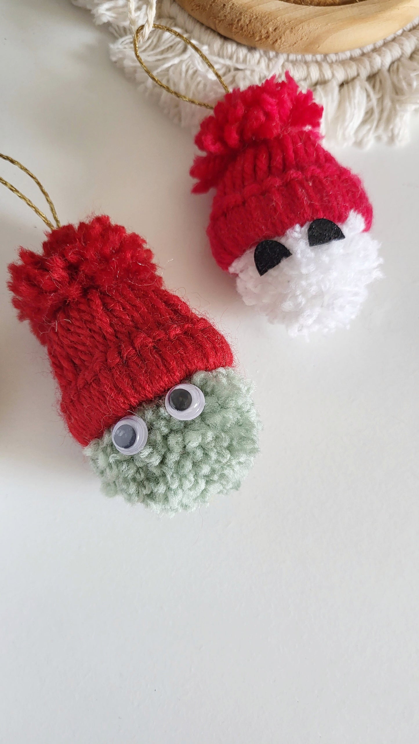 Pom Pom Brussel Sprout Hanging Tree Decorations