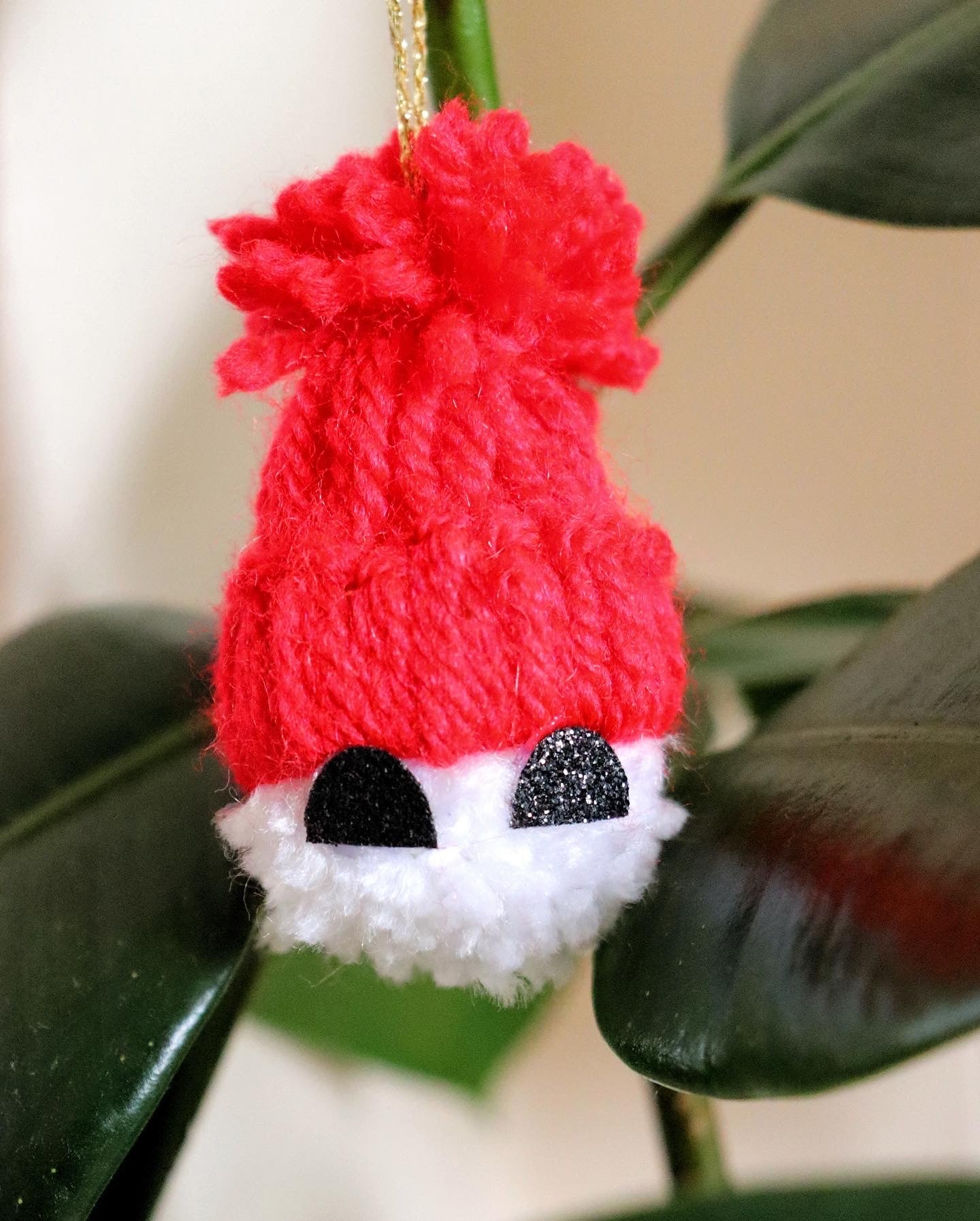 Pom Pom Santa Hanging Tree Decorations